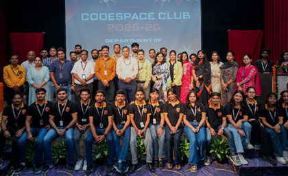 <p>The Department of Computer Science & Information Technology successfully hosted AAGAZ 2.0, the Orientation Program for the new academic session, in collaboration with the Codespace Club (Department of CSIT) at GL Bajaj Institute of Technology & Management.<br /> Held on 9th October 2025 at SBG Hall, AB-2, the event was a vibrant celebration marking new beginnings and honouring excellence. The program welcomed the new batch of students with enthusiasm and aimed to introduce them to the departmental culture, academic opportunities, and co-curricular initiatives.<br /><br /> <b>The highlights of the event included:</b><br /> <b>Alumni Felicitation –</b> Honouring our proud alumni for their exceptional achievements and continued connection with the department.<br /> <b>Codespace Club Orientation –</b> Introducing students to the club’s vision, core teams, and upcoming technical activities designed to nurture innovation and teamwork.<br /> <b>Student Felicitation –</b> Recognizing outstanding performers and achievers in various categories.<br /> The event featured inspiring addresses by faculty members, engaging interactions, and a lively atmosphere filled with motivation and positivity. Heartfelt thanks to all faculty members, alumni, student coordinators, and volunteers of Codespace Club for their tireless efforts and teamwork in making AAGAZ 2.0 a memorable success! </p>