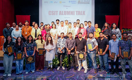 <p>The Department of Computer Science & Information Technology successfully hosted AAGAZ 2.0, the Orientation Program for the new academic session, in collaboration with the Codespace Club (Department of CSIT) at GL Bajaj Institute of Technology & Management.<br /> Held on 9th October 2025 at SBG Hall, AB-2, the event was a vibrant celebration marking new beginnings and honouring excellence. The program welcomed the new batch of students with enthusiasm and aimed to introduce them to the departmental culture, academic opportunities, and co-curricular initiatives.<br /><br /> <b>The highlights of the event included:</b><br /> <b>Alumni Felicitation –</b> Honouring our proud alumni for their exceptional achievements and continued connection with the department.<br /> <b>Codespace Club Orientation –</b> Introducing students to the club’s vision, core teams, and upcoming technical activities designed to nurture innovation and teamwork.<br /> <b>Student Felicitation –</b> Recognizing outstanding performers and achievers in various categories.<br /> The event featured inspiring addresses by faculty members, engaging interactions, and a lively atmosphere filled with motivation and positivity. Heartfelt thanks to all faculty members, alumni, student coordinators, and volunteers of Codespace Club for their tireless efforts and teamwork in making AAGAZ 2.0 a memorable success! </p>