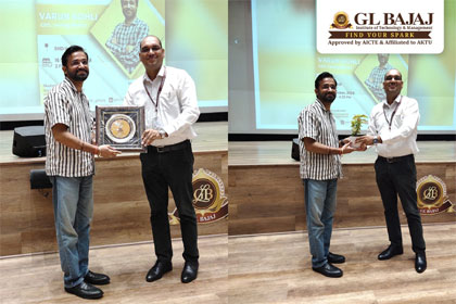 <p>GL Bajaj Institute of Technology & Management (GLBITM)'s Shrinik Club hosted an inspiring GLB Talk with Varun Kohli, the dynamic CEO of Coding Blocks.<br /> Varun Kohli shared details on everything from mastering algorithms to fueling ambition. His journey and wisdom echoed with our students, empowering them to envision how they, too, can code their way to success in the ever-evolving tech world. </p>